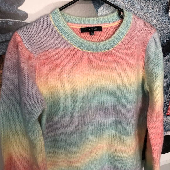 Strut & Bolt Rainbow Pastel Sweater - Picture 3 of 9